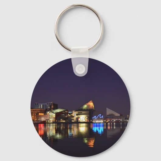 Porte-clés Le port intérieur de Baltimore à la nuit (Recto)