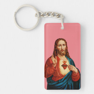 Porte-clés Le Portrait d'Art Fin du Sacré-Cœur de Jésus