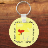 Porte-clés Le poulet indique des T-shirts et des cadeaux de g (Recto)