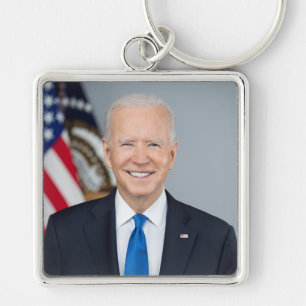 Porte-clés Le président Joe Biden Portrait de la Maison Blanc