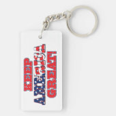 Porte-clés Le président Trump accable le drapeau américain (Dos)