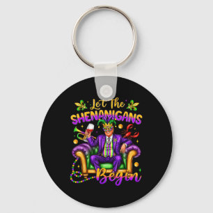Porte-clés Le Président Trump Mardi Gras Drôle Laisser Shenan