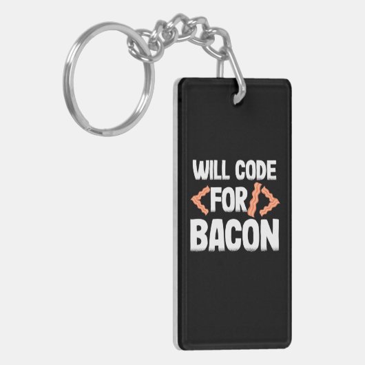 Porte-clés Le Programmeur Va Code Pour Bacon (Devant gauche)