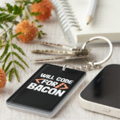 Porte-clés Le Programmeur Va Code Pour Bacon (Devant droit)