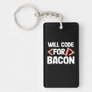 Porte-clés Le Programmeur Va Code Pour Bacon