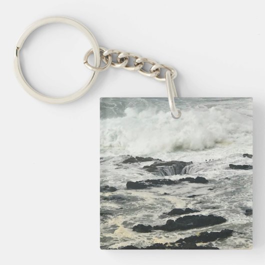 Porte-clés Le puits de Thor, Cape Perpetua, côte de l'Oregon (Devant)