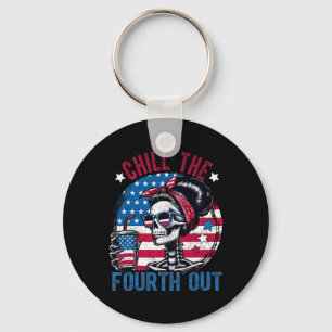 Porte-clés Le quatrième squelette amusant 4 juillet Patrioti