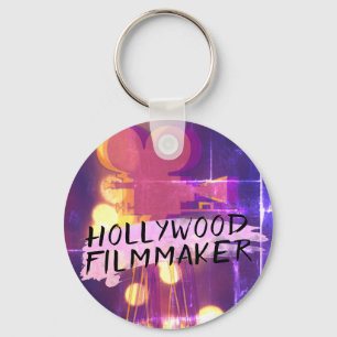 Porte-clés Le réalisateur moderne de Retro Hollywood en rose