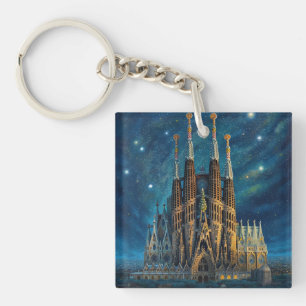 Porte-clés Le rêve étoilé de Gaudi Barcelone Sagrada Famili