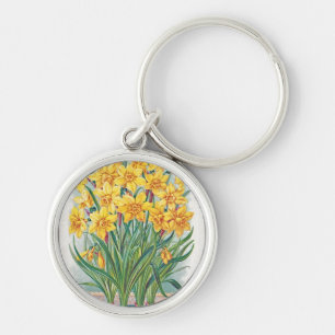 Porte-clés le rsvp de date fleurit le cru de jaune de