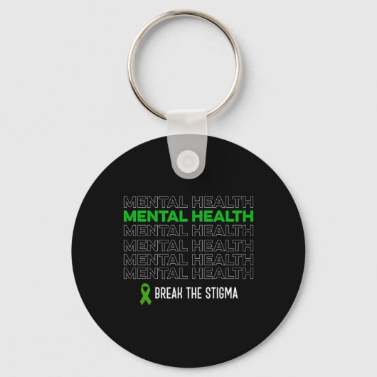 Porte-clés Le Ruban Stigma De La Sensibilisation À La Santé (Recto)
