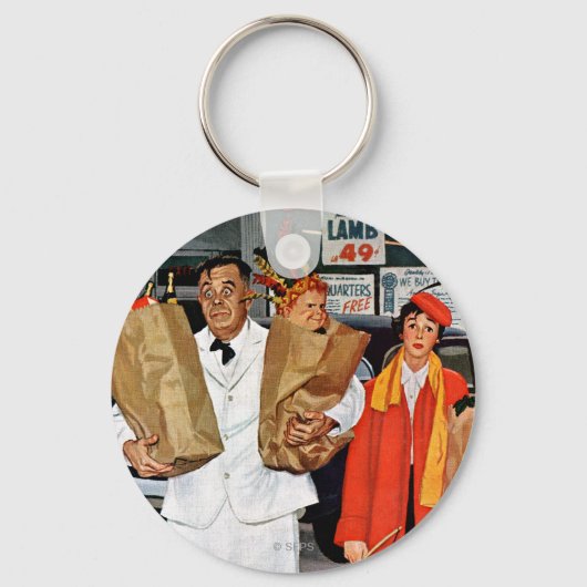 Porte-clés Le sac plein de problèmes (Recto)