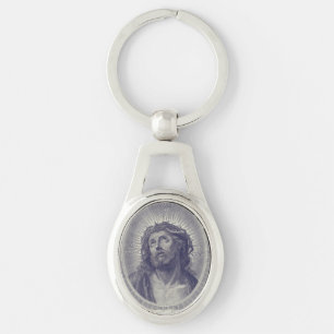 Porte-clés Le Saint Visage de Jésus avec Couronne d'Épines Ar