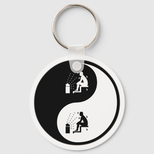 Porte-clés Le sauna Yin Yang (Recto)