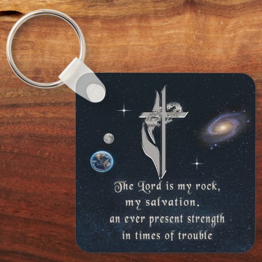 Porte-clés Le Seigneur est mon rocher (Recto)