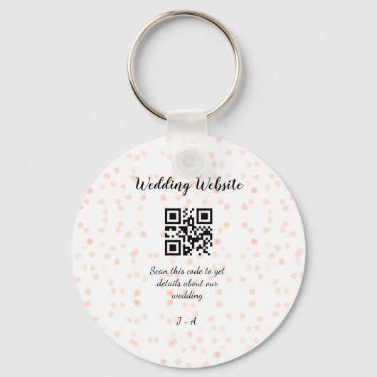 Porte-clés Le site web mariage scanner code QR pour les détai (Recto)
