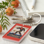 Porte-clés Le ski de Loden vêtx l'affiche de publicité de ski (Devant droit)