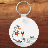 Porte-clés Le skieur de neige - (Recto)