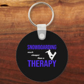 Porte-clés Le Snowboard Beaucoup Moins Cher Qu'Une Thérapie (Recto)