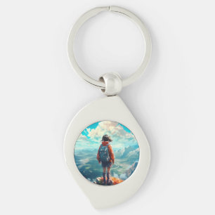 Porte-clés Le sommet dans son âme Anime Hiker Girl