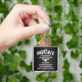 Porte-clés Le squat est l'analogie parfaite pour la vie (main)