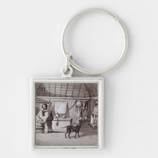 Porte-clés Le squatter premier à la maison, c.1847 (Devant)