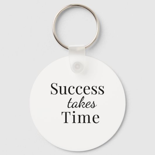 Porte-clés Le succès prend du temps - Sticker de devis motiva (Recto)