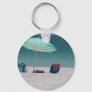 Porte-clés Le temps de plage est près