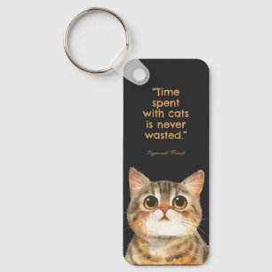 Porte-clés Le Temps Passé Avec Les Chats N'est Jamais Perdu