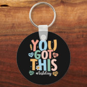 Porte-clés Le Test Motivational Test Day Enseignant Vous Avez (Recto)