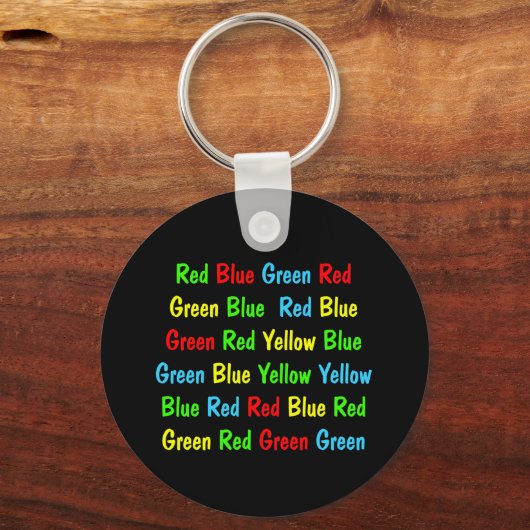 Porte-clés Le test Stroupe (Recto)