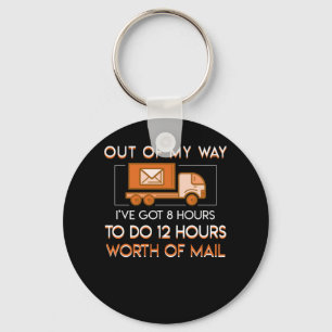 Porte-clés Le travailleur postal 8 heures font 12 heures en