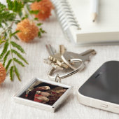 Porte-clés Le tricheur avec l'as des diamants, détail de (Côté)