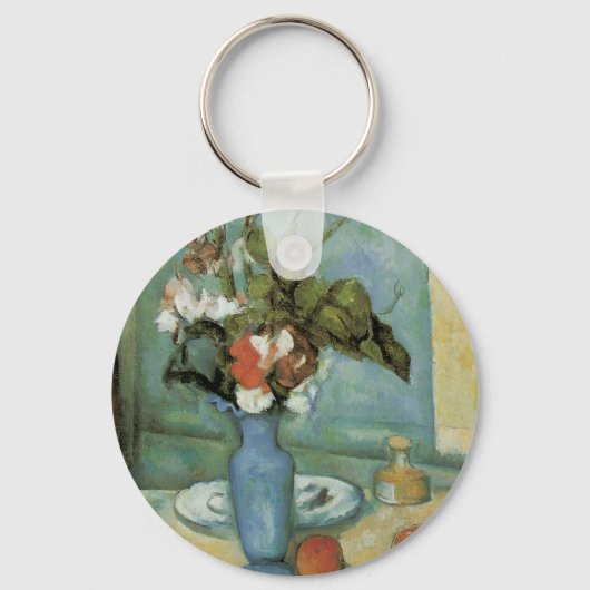 Porte-clés Le Vase Bleu (Fleurs et Fruits) par Paul Cezanne (Recto)