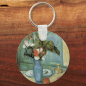 Porte-clés Le Vase Bleu (Fleurs et Fruits) par Paul Cezanne (Recto)