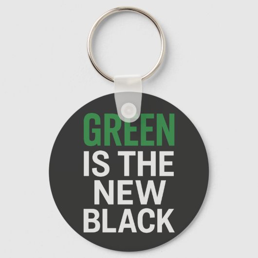 PORTE-CLÉS LE VERT EST LA NOUVELLE NOIRE (Recto)