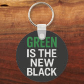 PORTE-CLÉS LE VERT EST LA NOUVELLE NOIRE (Recto)