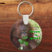 Porte-clés Le vert est une bonne faune végétarienne (Recto)