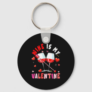 Porte-clés Le vin des femmes est mon cœur de la Saint-Valenti