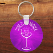 Porte-clés Le Vin Est La Réponse (Recto)