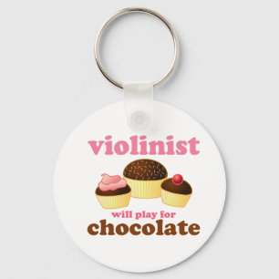 Porte-clés Le violoniste jouera pour le chocolat
