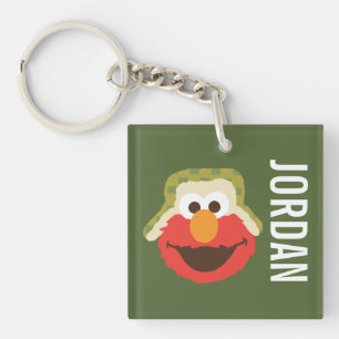 Porte-clés Le visage d'Elmo Woodland   Ajouter Votre Nom