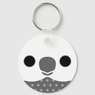 Porte-clés Le visage d'un cocktail mâle Pearl à visage blanc