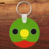 Porte-clés Le visage d'un lorikeet à bec jaune (Verso)
