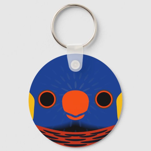 Porte-clés Le visage d'un lorikeet coco (Recto)