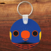 Porte-clés Le visage d'un lorikeet coco (Verso)