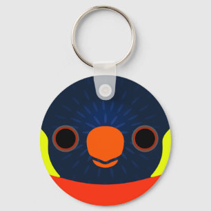 Porte-clés Le visage d'un lorikeet coucher de soleil