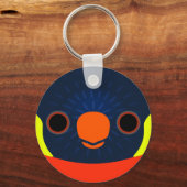 Porte-clés Le visage d'un lorikeet coucher de soleil (Recto)