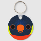 Porte-clés Le visage d'un lorikeet coucher de soleil (Verso)