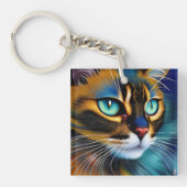 Porte-clés Le visage d'un mignon Lynx pointe Siamese (Devant)
